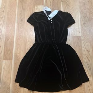 Wednesday Addams type velvety dress